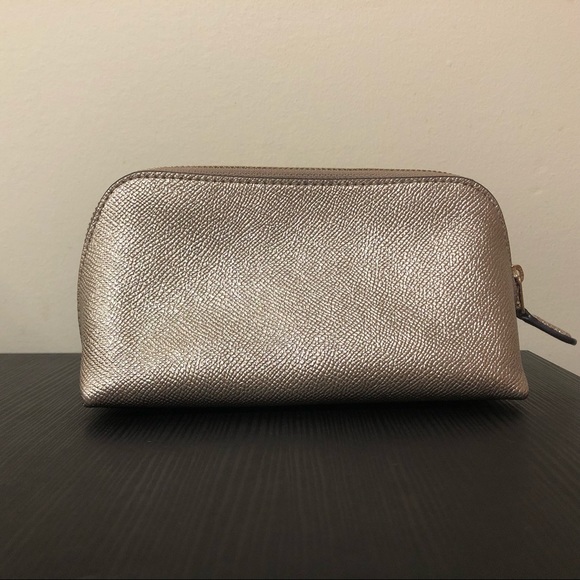 🌟COACH🌟 Leather Cosmetic Bag - Gold - Picture 3 of 5